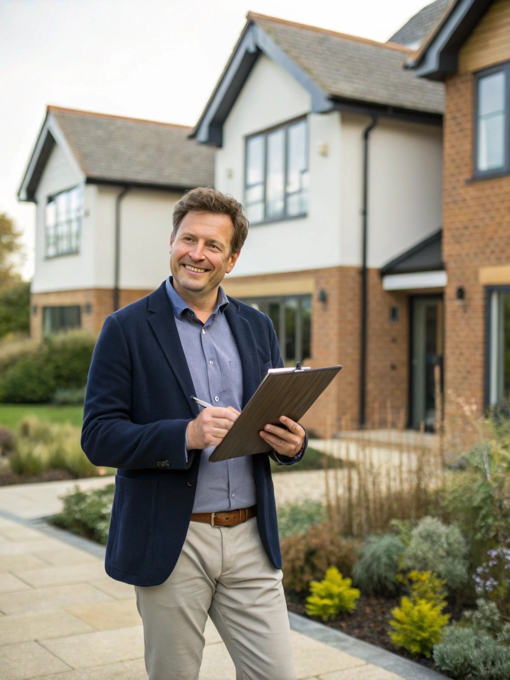 Experienced residential surveyor conducting property inspection